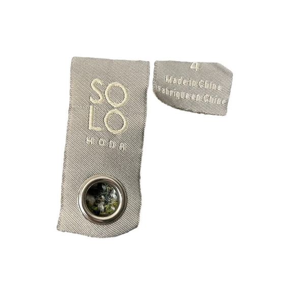 New Solo Moda Wool Blazer Houndstooth Green Blue Clasp Lapel Collar Women 4 - Picture 4 of 6